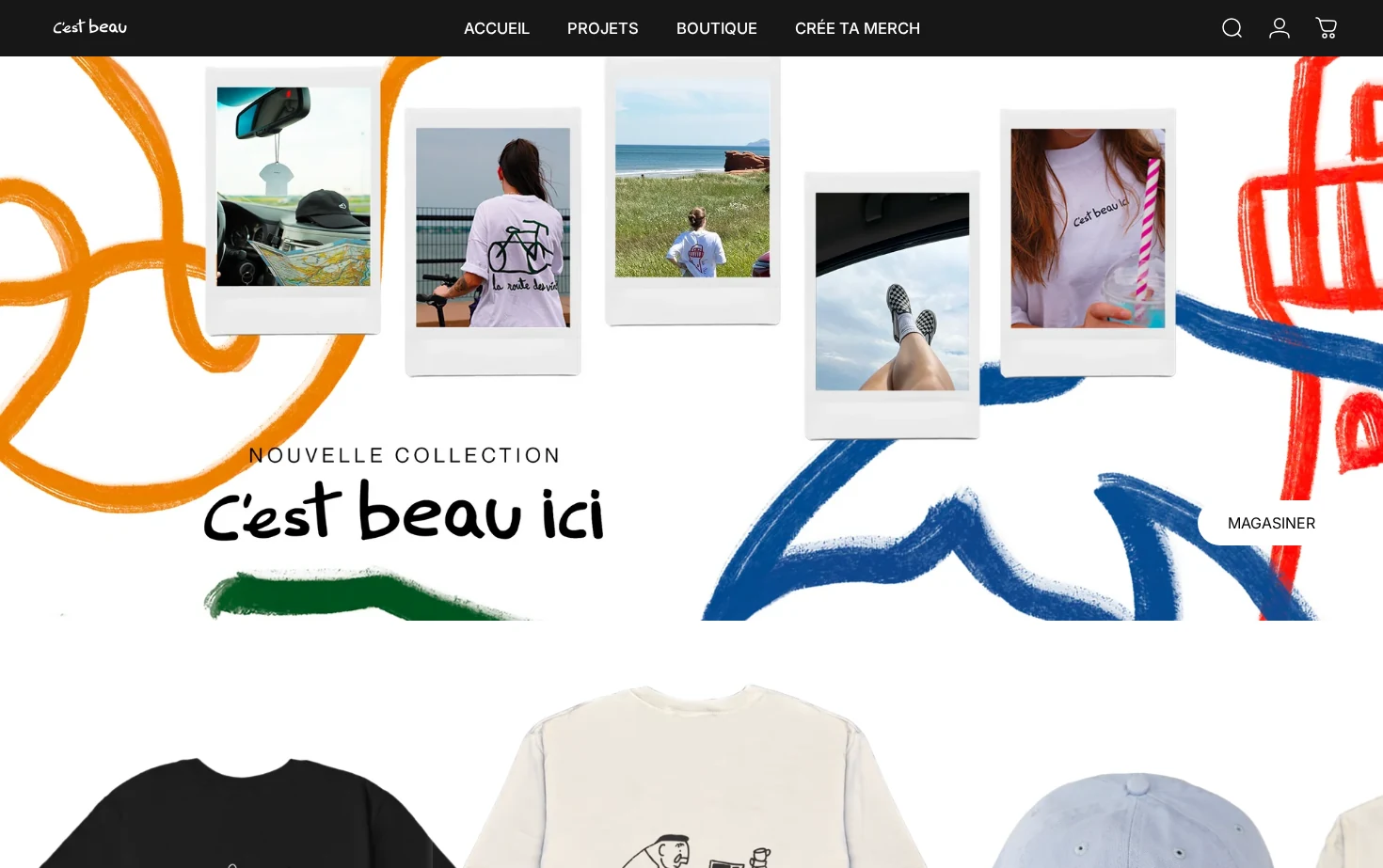C'est beau 页面快照